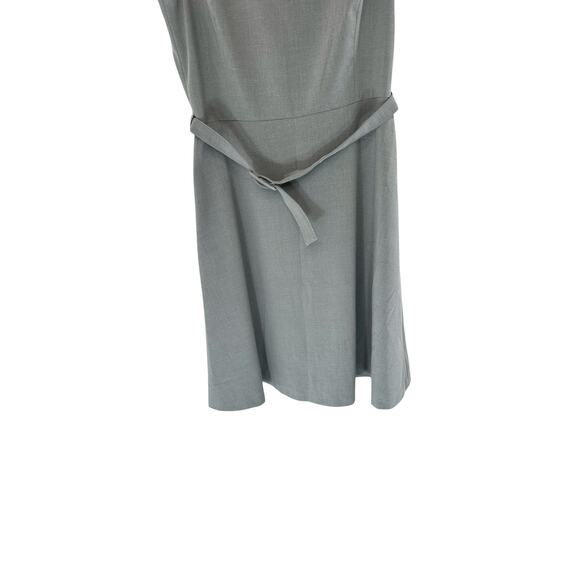 Calvin Klein‎ Dress Gray Office Business Career Belted Cowl Neck Sheath Size 10 - Picture 9 of 12